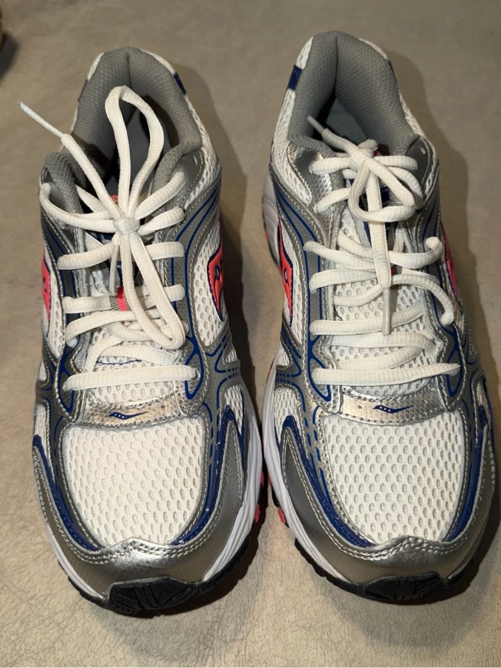 Saucony Women’s Oasis Run/Training Shoes White Blue Orange 15096-25 Size 10